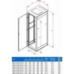 Rack Triton 19 stojanový 32U/800x900 prosklené dveře, šedý
