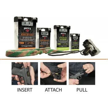 Sportovní střelba Hoppe's Čistící šňůra Hoppe's, Boresnake pro dlouhé kulové zbraně ráže: .17", .17 HMR atd.