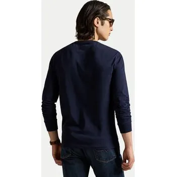 Pánská košile Polo Ralph Lauren S dlouhým rukávem Classics 710671468024 Tmavomodrá Slim Fit XL