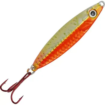 Umělá nástraha Kinetic jig/pilker DRAGON 60g, gold/orange (Vysoce účinný nahazovací pilker s holografickým tělem.)