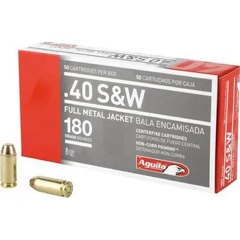 Sportovní střelba Aguila Ammunition Náboj kulový Aguila, Handgun, .40 SaW, 180GR (11,7g), FMJ FP, 1E402110