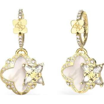 Šperk Guess Úchvatné pozlacené náušnice s přívěsky Wild Flower JUBE05583JWYGT/U + 2 měsíce na vrácení zboží