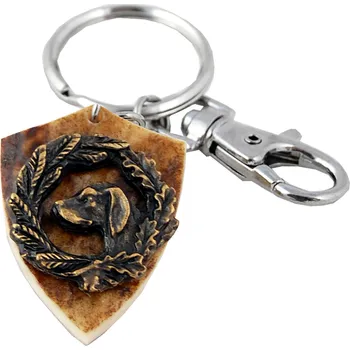 Zubíček Pes (parohová klíčenka erb)