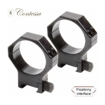 Optik Contessa Kroužky Contessa, Weaver/Picatinny, ocelové, 35mm, výška 12mm, černé