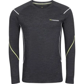 Pánské termoprádlo PROGRESS Merino triko MERINO LS L Černá
