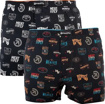 Sada pánského spodního prádla Meatfly Agostino H Badges/černé 2 ks XXL