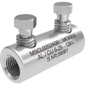 MOREK MSCL0252A00 Kabelová trhací spojka MSCL25 Al/Cu 6-25mm2, 2x Al šroub, 12kV (MOREK MSCL0252A00)