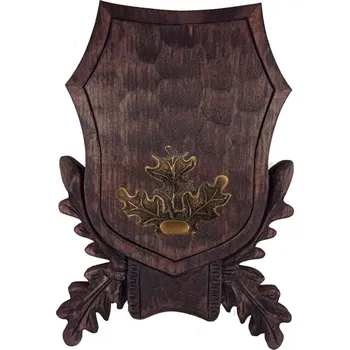 Dřevo Novák Podložka pod trofej č.105 - černá + litinové krytí zbraní