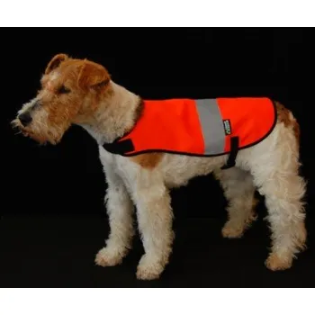 Obleček pro psa Záhoří Reflexní vesta pro psy s reflexní páskou - oranžová Velikost: L