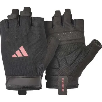 Fitness rukavice Dámské fitness rukavice adidas ESSENTIAL TRAINING GLOVES W XS Černá, Růžová