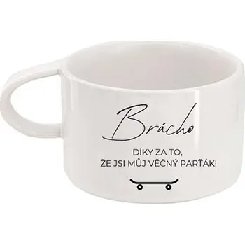 Bílý hrneček "Brácho, jsi můj věčný parťák"