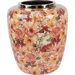 Barevná kovová dekorační váza s květy Margo - Ø 33*36 cm