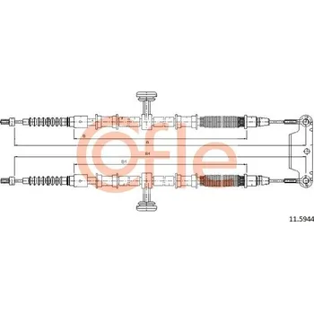 Lanko parkovací brzdy Lanovod parkovací brzdy COFLE 92.11.5944