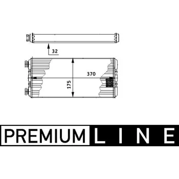 Výměník tepla Výměník tepla, vnitřní vytápění MAHLE AH 131 000P