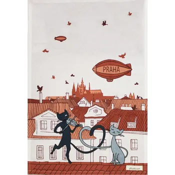 Utěrka giftycity Utěrka - PRAHA - KOČKY velikost:: 50x70cm - 1ks