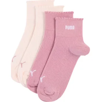 Dámské ponožky Puma Scallop Edge Quarter 2 Pack W 94722302 - pink combo 39/42