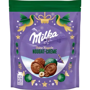 Čokoláda Milka jemné kuličky nugátový krém 90g