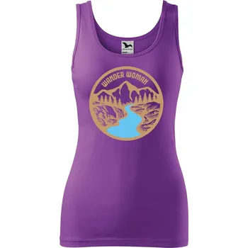 Dámské tílko s potiskem Wander woman Velikost: XS, Barva: Fialová