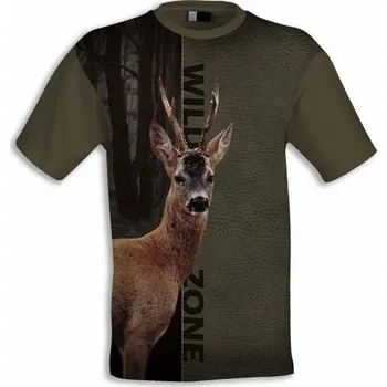 Pánské tričko Wildzone Srnec - myslivecké tričko Velikost: XXXL