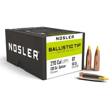Příslušenství pro sportovní střelbu Střely Nosler 270 CALIBER 130GR BALLISTIC TIP HUNTING (50CT)