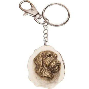 Zubíček Český fousek (parohová klíčenka)