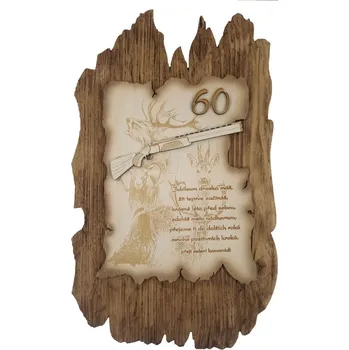 Dřevo Novák Blahopřání ZVĚŘ č.766 na drásané desce