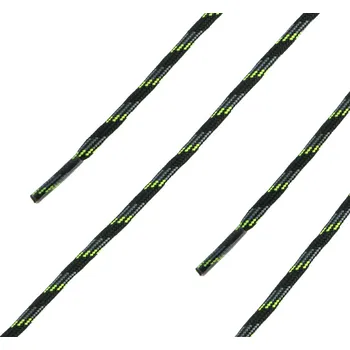 Tkaničky do bot Kulaté černozelené tkaničky 220 cm do bot HAIX Protector Ultra