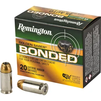 Sportovní střelba Remington Náboj kulový Remington, Golden Sabre Bonded, .45 ACP, 230GR (14,9g), BJHP Bonded
