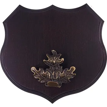 Dřevo Novák Podložka pod trofej č.362 - černá + bronzové litinové krytí