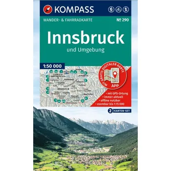 Okolí Innsbrucku - set 2 map (Kompass-290) - turistická mapa