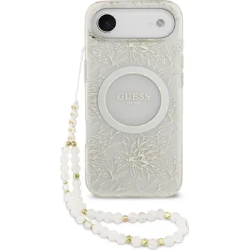 Telefonní příslušenství Guess IML Flowers Allover Strap MagSafe Zadní Kryt pro iPhone Air Barva: Bílá