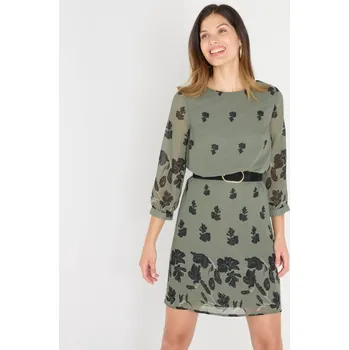 Dámské šaty Šaty s potiskem a 3/4 rukávy bronzová/černá 40