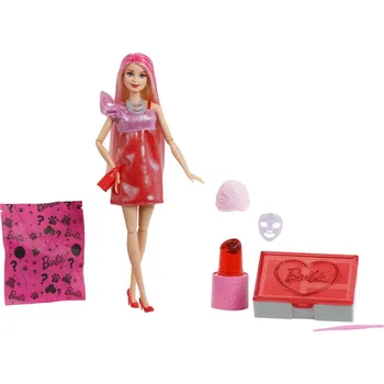 Mattel BRB PARTY REVEAL BARBIE GLAM PARTY - ČERVENÁ