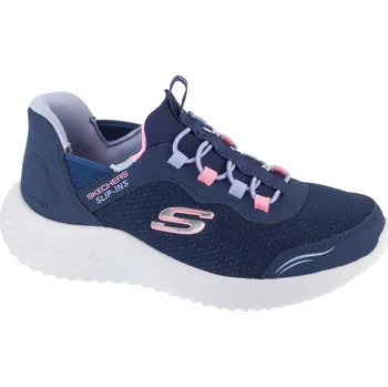 Dívčí tenisky Dívčí nazouvací tenisky Skechers Slip-Ins: Bounder - Simple Cut 303585L-NVY Velikost: 34