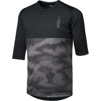 cyklistický dres IXS Carve 1.0 3/4 jersey black-graphite L