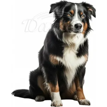 Textilní nažehlovací páska Dante Nažehlovačka Australský ovčák - 10 x 12 cm