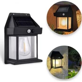 Venkovní osvětlení Solární zahradní nástěnná lampa Solar Interaction YX-777 - černá