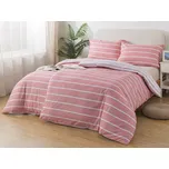 XPOSE® Francouzské bavlněné povlečení KLAUDIE DUO - růžové 200x220 cm, 70x90 cm, Bavlna + Prodloužená možnost vrácení zboží do 50 dnů