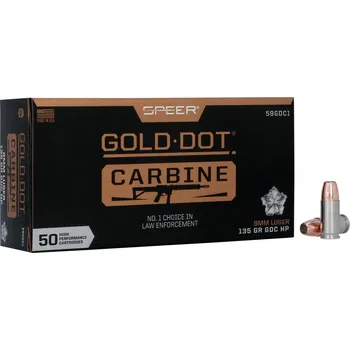 Příslušenství pro sportovní střelbu Speer Náboj kulový Speer, Gold Dot Carbine, 9mm Luger, 135GR (8,75g), Hollow Point