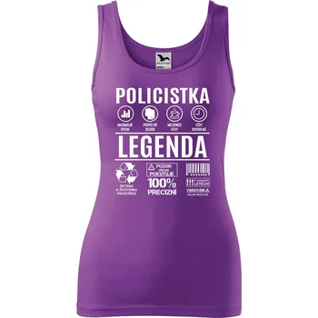 Dámské tílko s potiskem Policistka legenda Velikost: M, Barva: Fialová