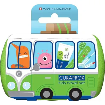 Elektrický zubní kartáček CURAPROX Travel set KIDs, zelený
