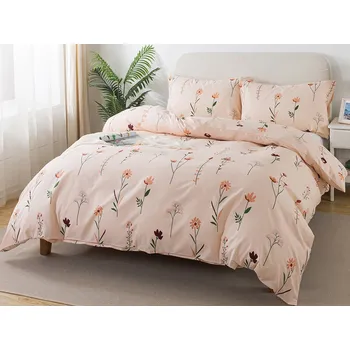 Povlečení XPOSE® Prodloužené bavlněné Renforcé povlečení DIVOKÉ MÁKY - béžové 140x220 cm, 70x90 cm, Bavlna RENFORCÉ + Prodloužená možnost vrácení zboží do 50 dnů