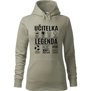 Pánská mikina Dámská mikina Učitelka legenda Velikost (žena): 2XL, Vyberte barvu: Světlá khaki