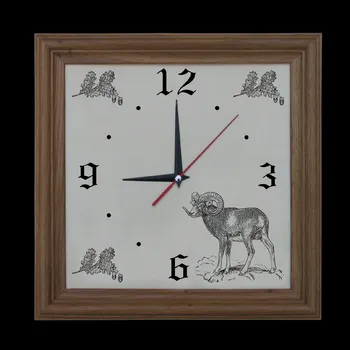 Hodiny Dřevo Novák Hodiny - muflon Hodiny: Světlý rám