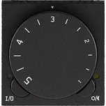 Termostat univerzální otočný - ovládací část, 3292H-A10101 63, ABB, Levit®M, onyx / kouřová černá (ABB, Levit®M, onyx / kouřová černá)