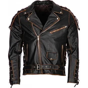 Pánský křivák Pánská Kožená Bunda Křivák Live To Ride Brixton Černá Velikost: M