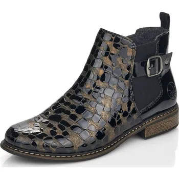 Dámské kozačky Dámská kotníková obuv RIEKER Z4965-90 černá W5 36