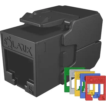 Síťový kabel Keystone RJ45 Solarix CAT5E UTP samořezný RAL barevné moduly