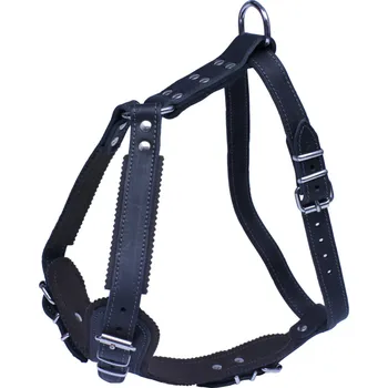 Postroj pro psa BAFPET Kožené postroje JAGO Barva: Černá, Rozměr: 25mm x OK 60-80cm, OH 81-95cm 07509A