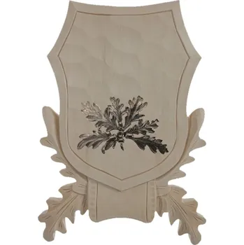 Dřevo Novák Podložka pod trofej č.105 - přírodní bez povrchové úpravy + okrasné plechové krytí zbraní